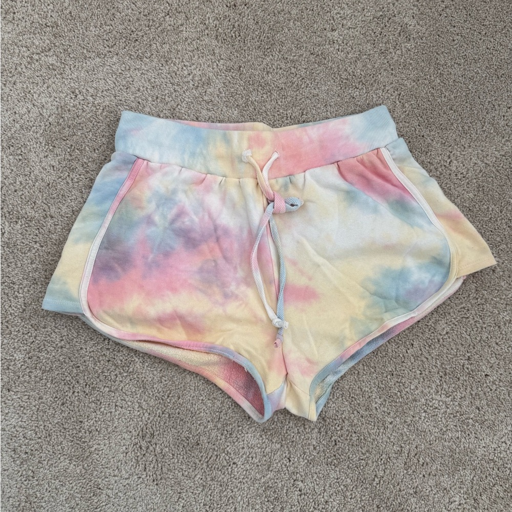 Francesca’s Alya Pastel Tie-Dye Athletic Shorts